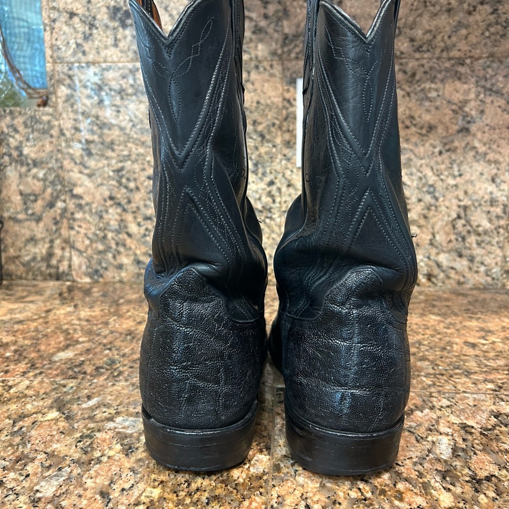 Men's Vintage Black Elephant Cowboy Boots - Picture 12 of 16